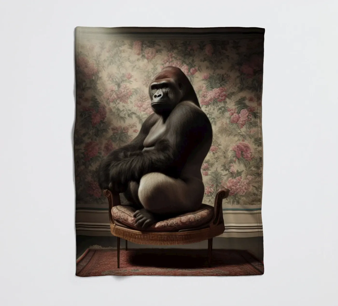 Gorilla Fleecedecke von Animal Portraits
