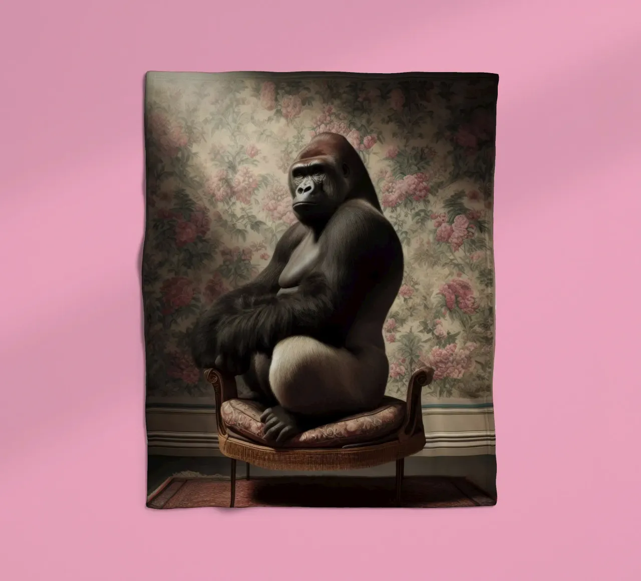 Gorilla Fleecedecke von Animal Portraits