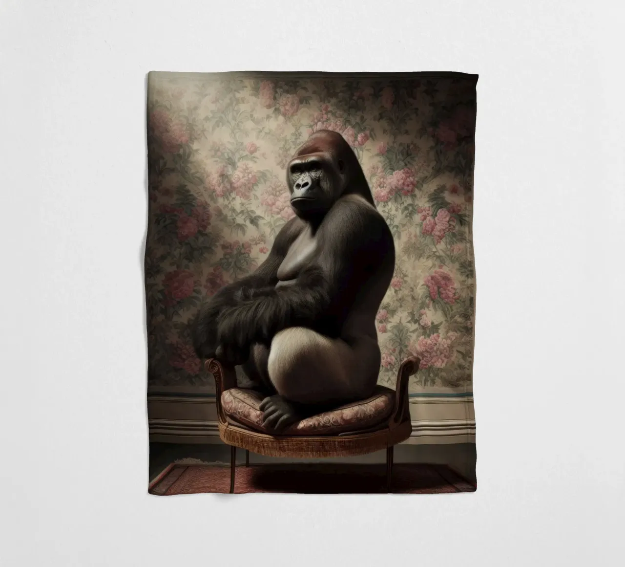 Gorilla Fleecedecke von Animal Portraits