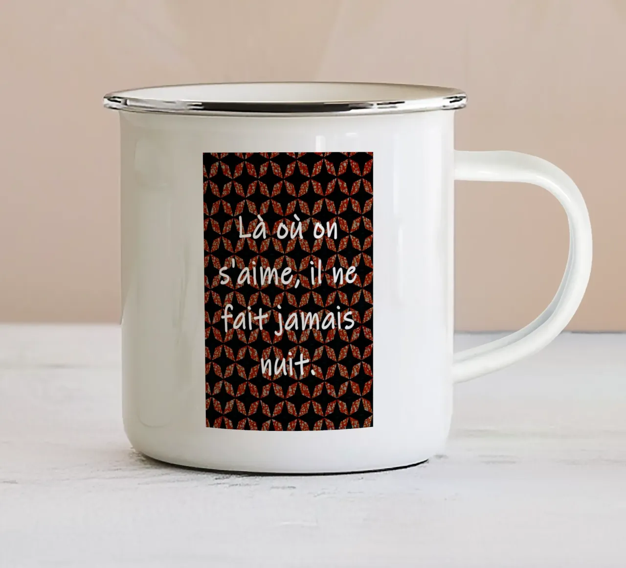 Love quote tazza in smalto da Mathudace Créas