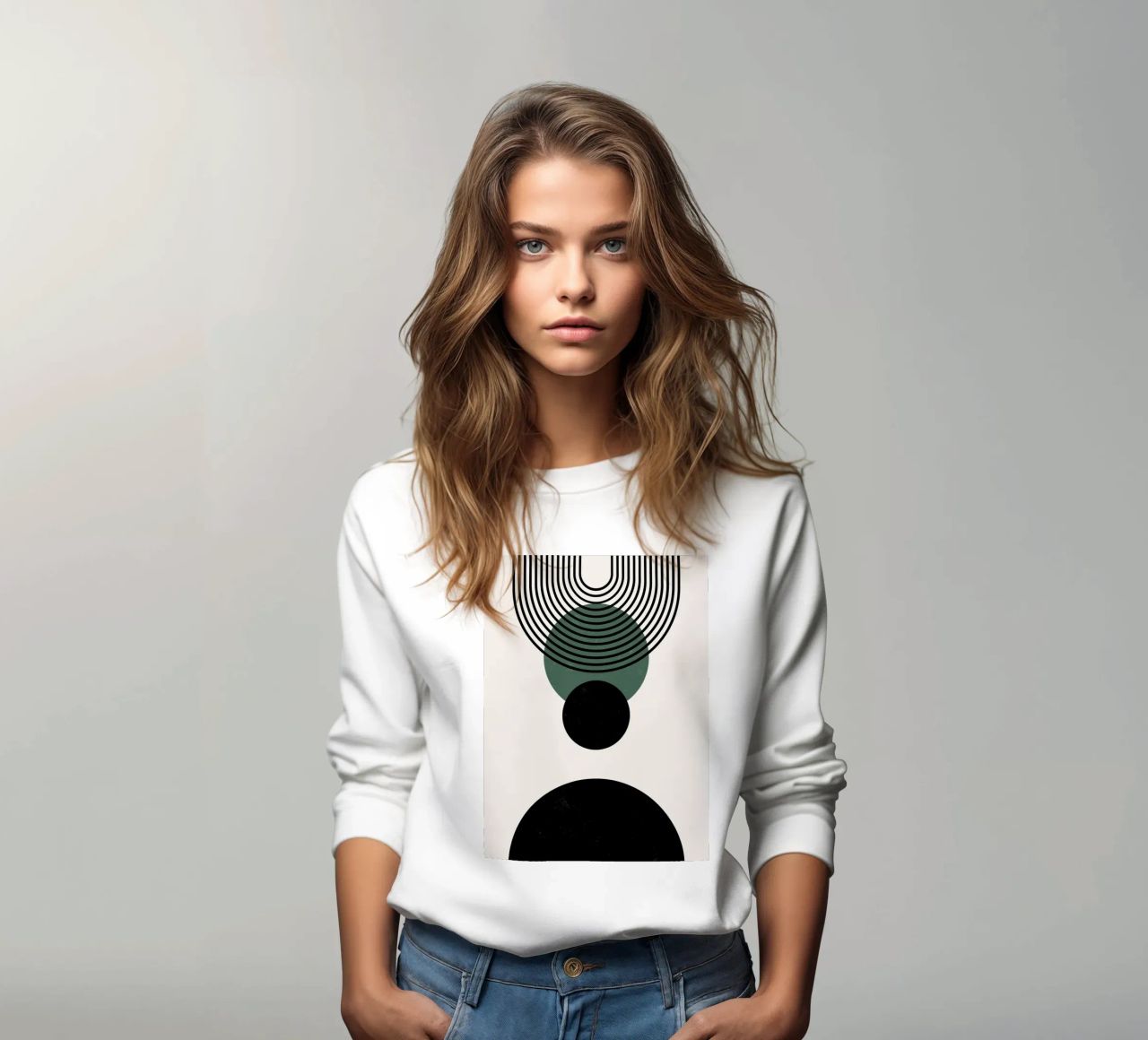 Boho circles & lines - timeless & elegant sweatshirt by Whole©