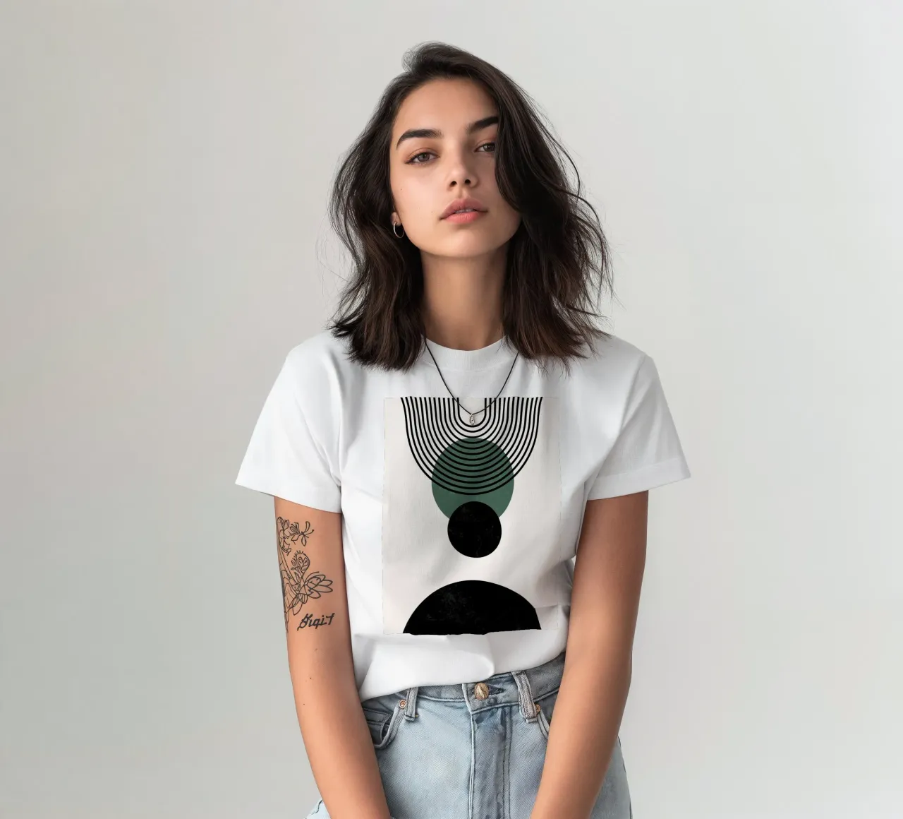 Boho circles & lines - timeless & elegant t-shirt by Whole©