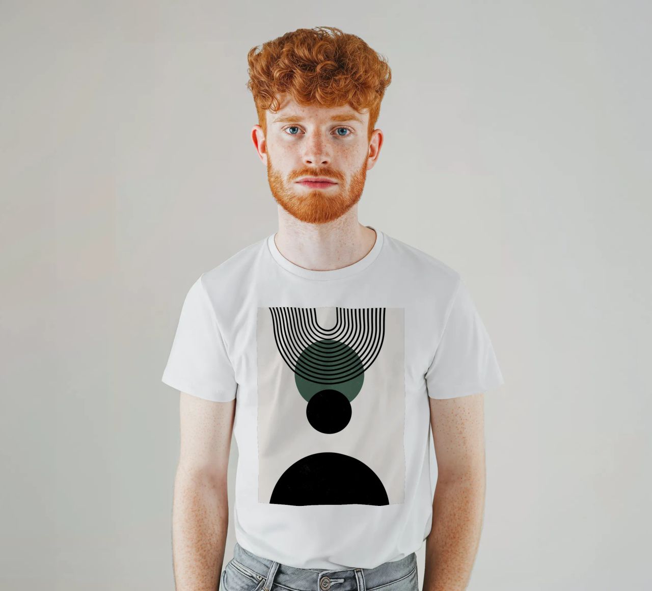 Boho circles & lines - timeless & elegant t-shirt by Whole©