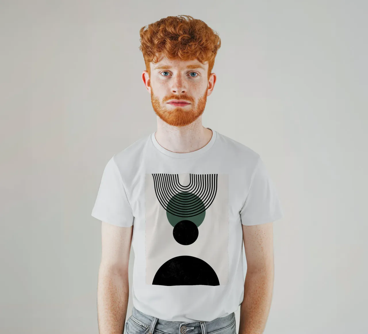 Boho circles & lines - timeless & elegant t-shirt by Whole©