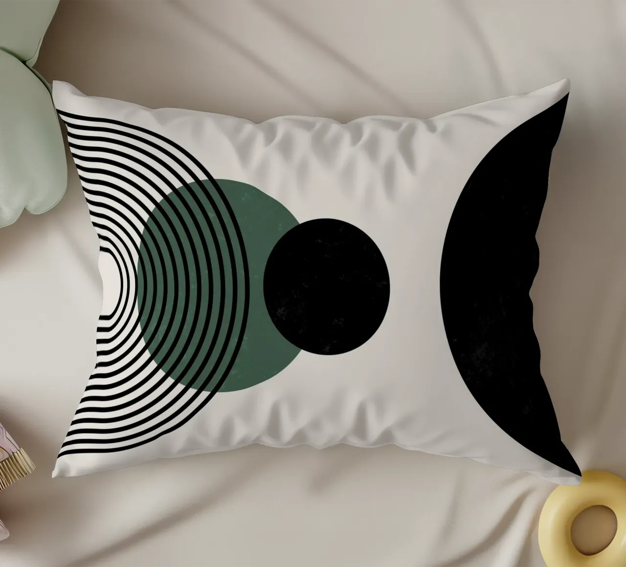 Boho circles & lines - timeless & elegant decorative cushion by Whole©