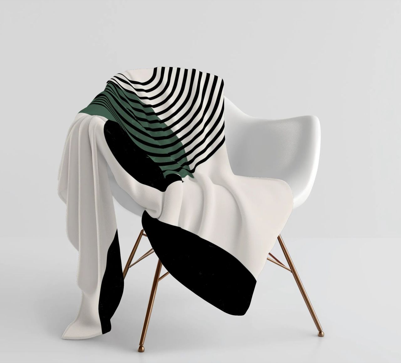 Boho circles & lines - timeless & elegant fleece blanket by Whole©