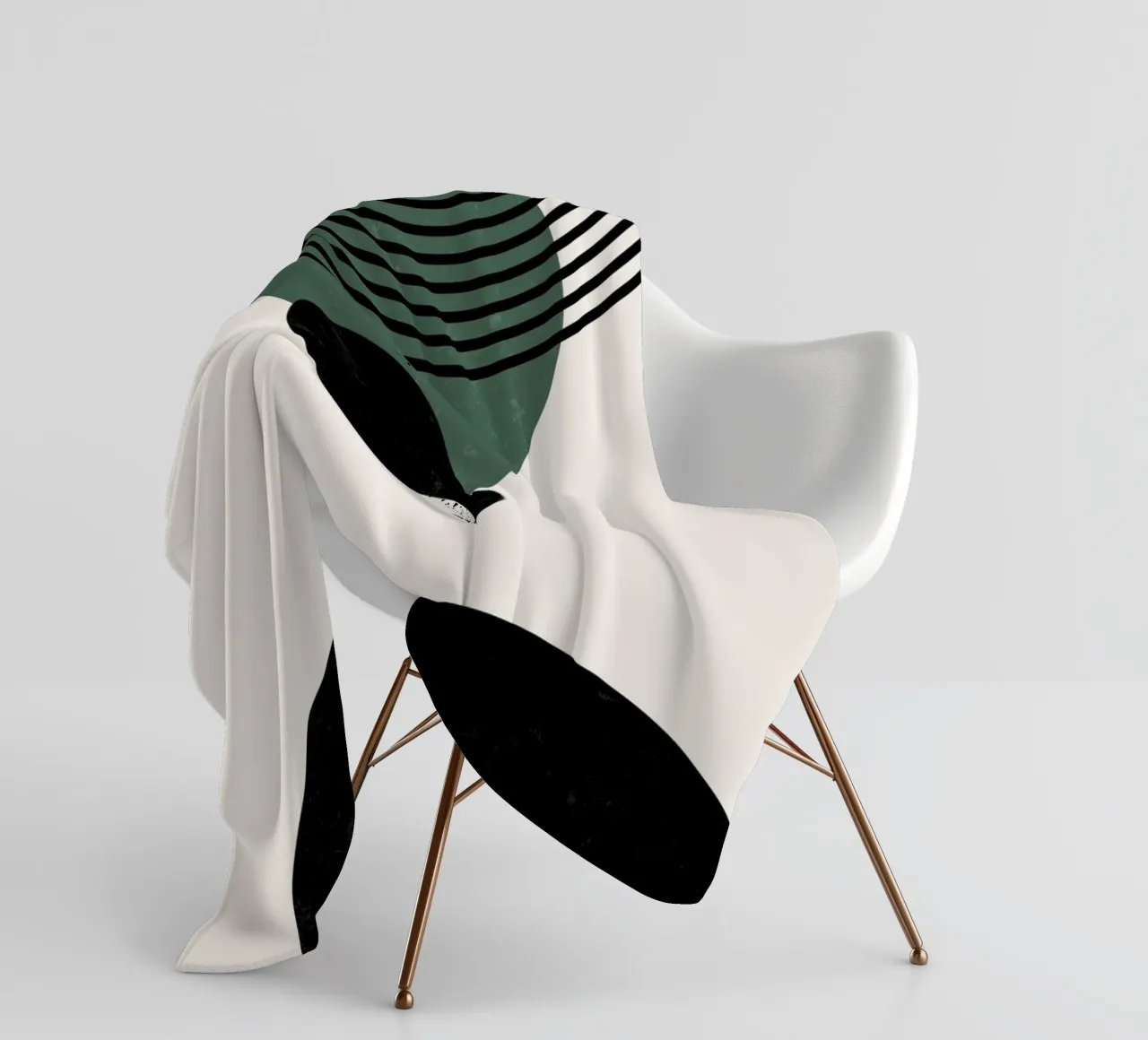 Boho Kreise & Linien – Zeitlos & Elegant Fleecedecke von Whole©