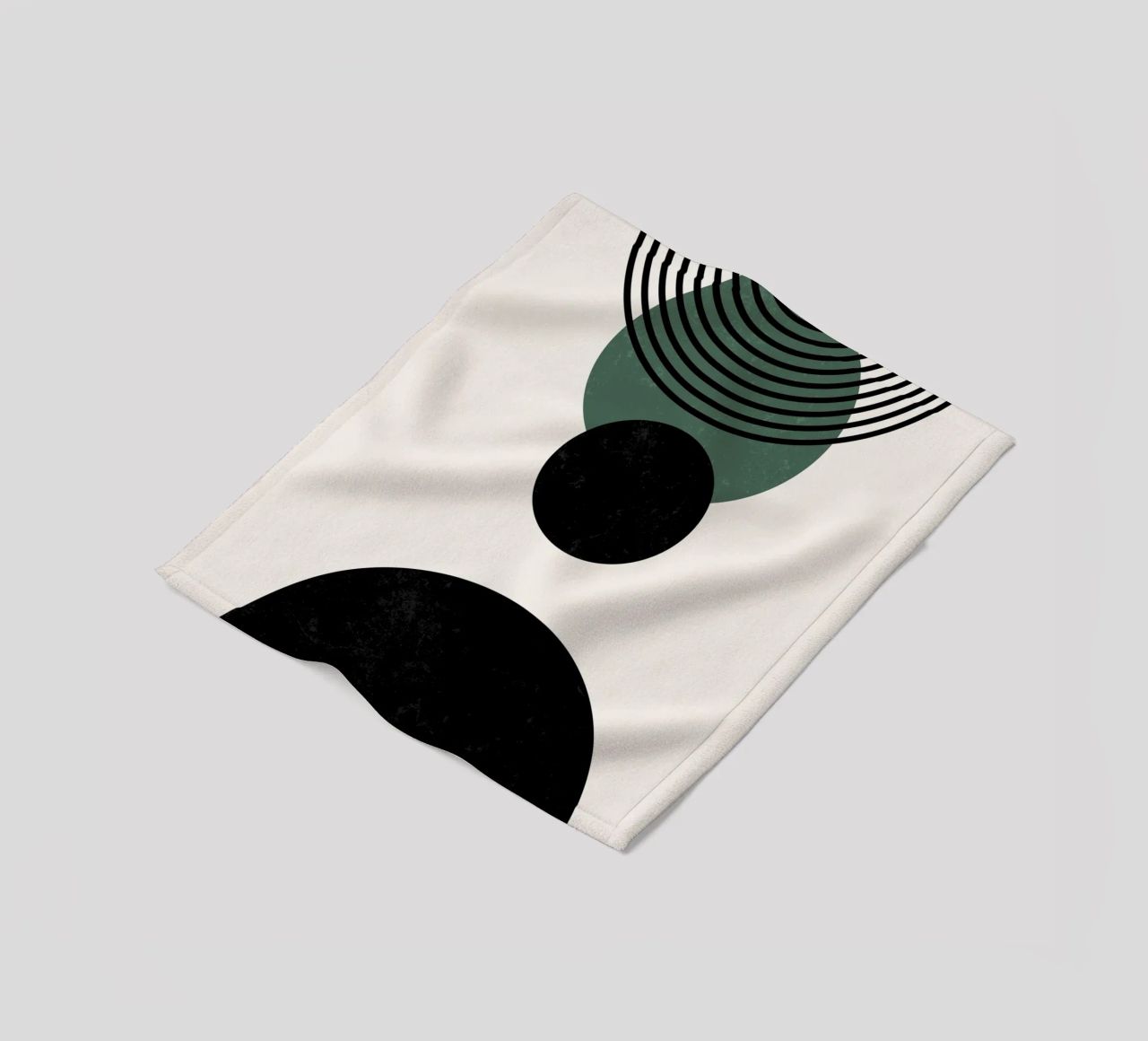 Boho circles & lines - timeless & elegant fleece blanket by Whole©