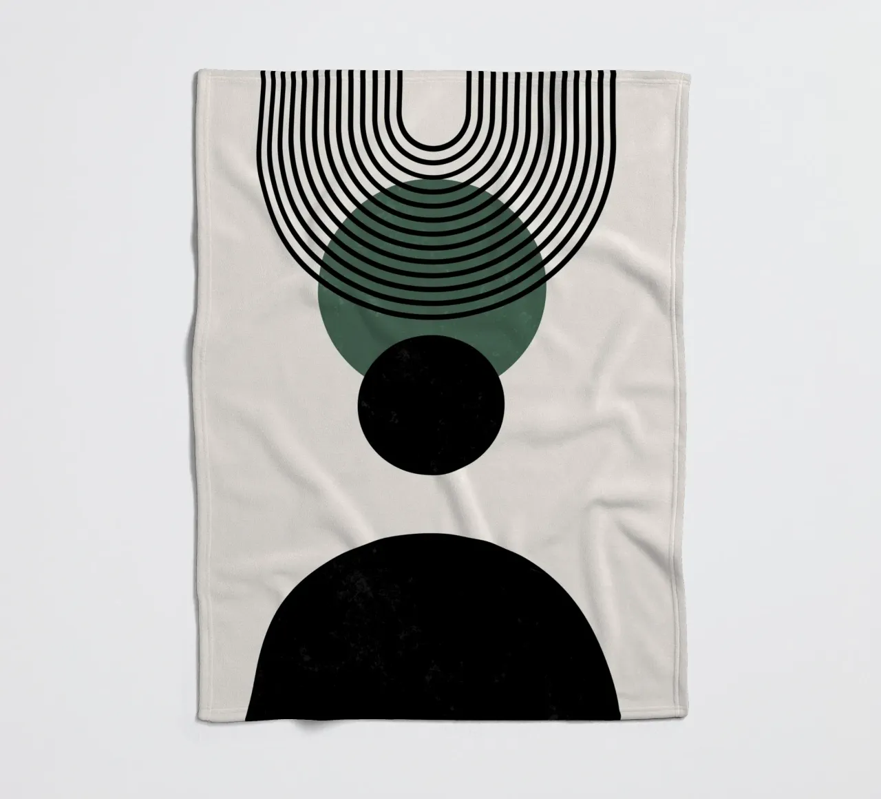 Boho Kreise & Linien – Zeitlos & Elegant Fleecedecke von Whole©