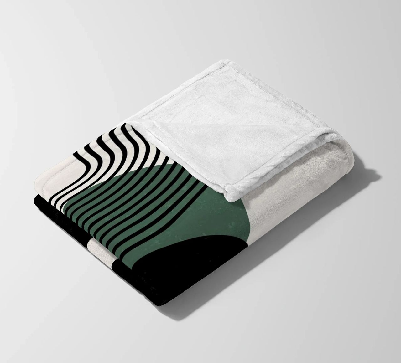 Boho circles & lines - timeless & elegant fleece blanket by Whole©