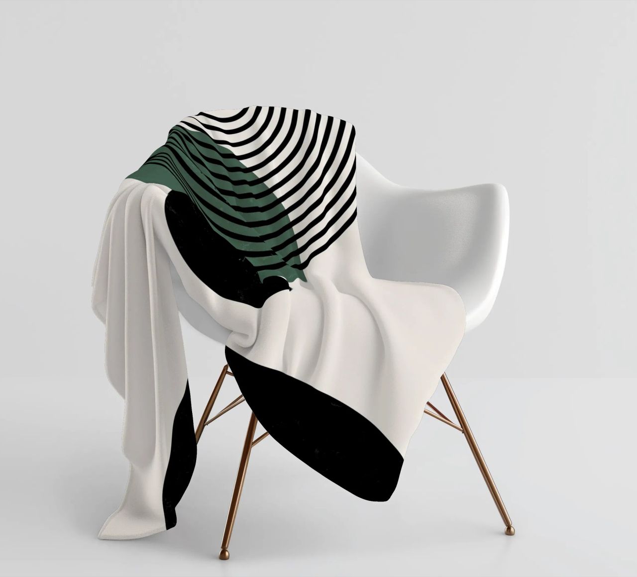 Boho circles & lines - timeless & elegant fleece blanket by Whole©