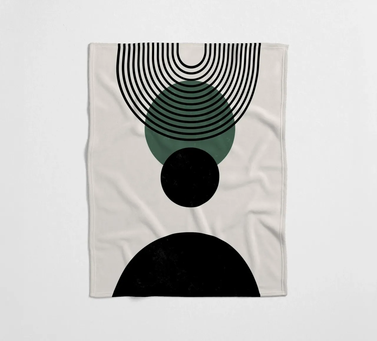Boho Kreise & Linien – Zeitlos & Elegant Fleecedecke von Whole©