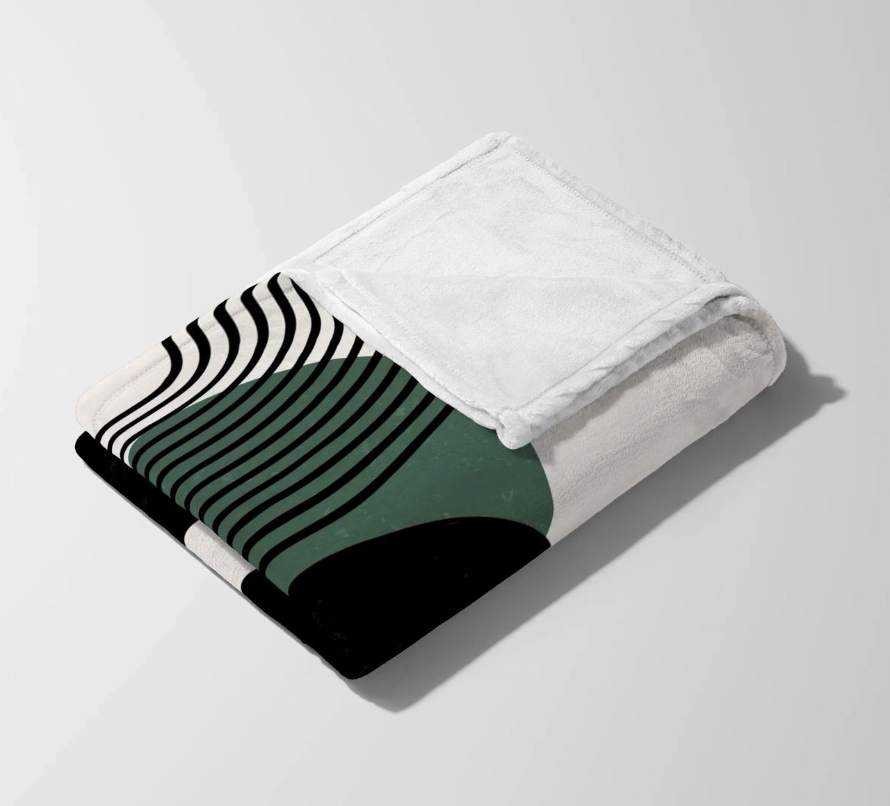 Boho circles & lines - timeless & elegant fleece blanket by Whole©
