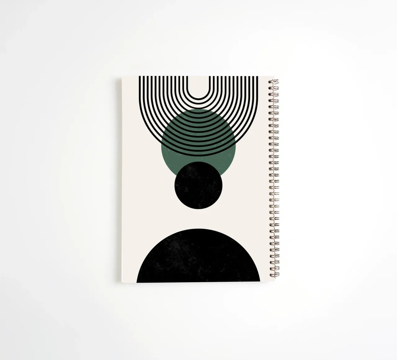 Boho circles & lines - timeless & elegant spiral notebook by Whole©