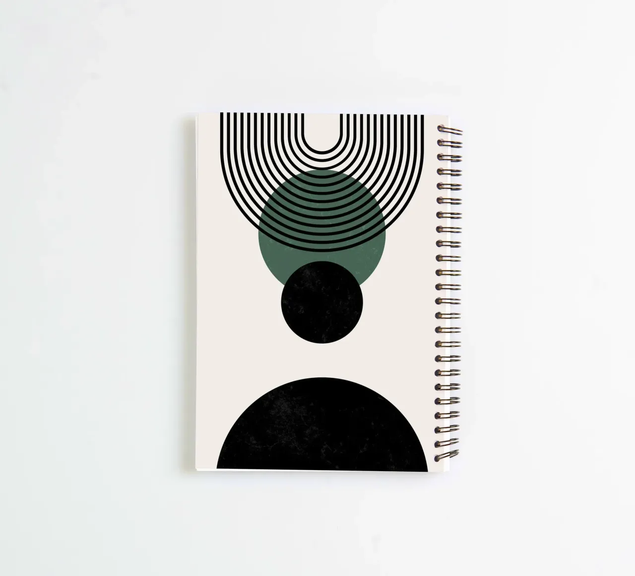 Boho circles & lines - timeless & elegant spiral notebook by Whole©