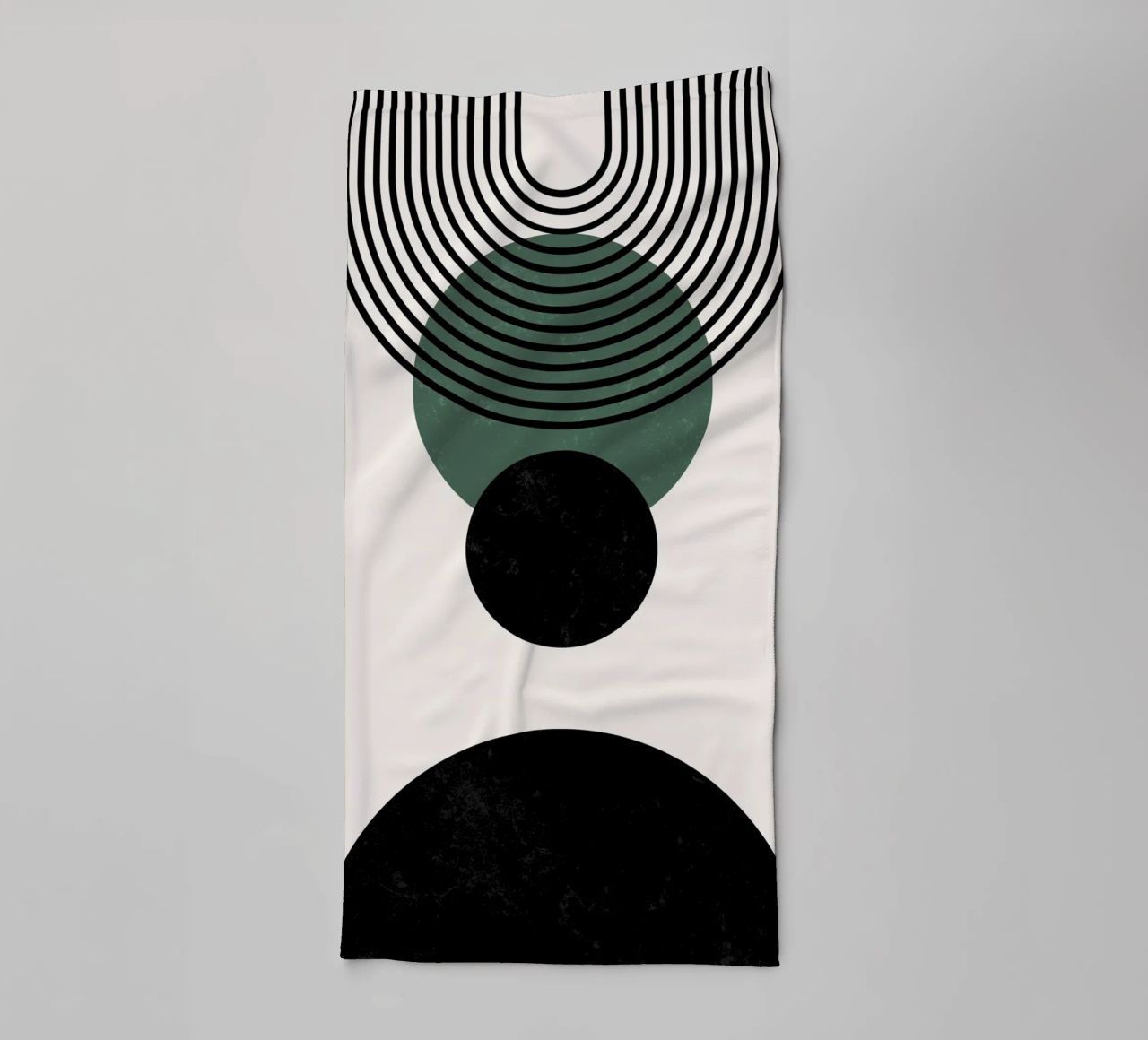 Boho circles & lines - timeless & elegant towel by Whole©