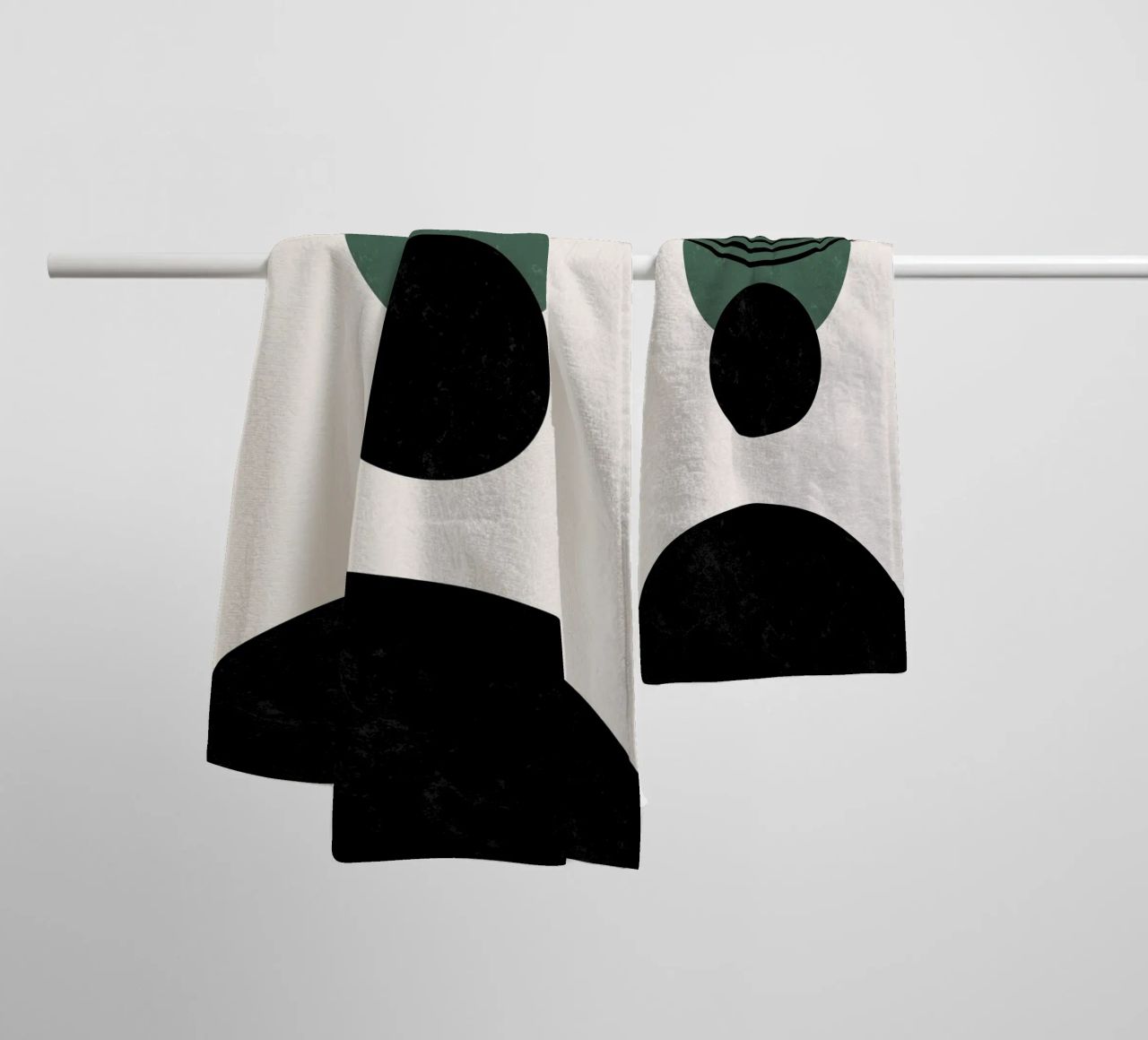 Boho circles & lines - timeless & elegant towel by Whole©