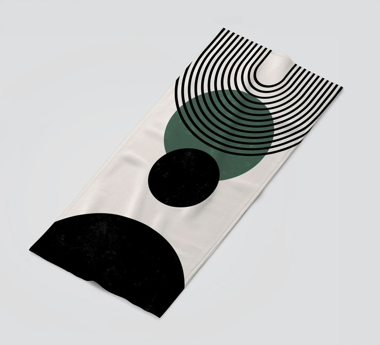 Boho circles & lines - timeless & elegant beach towel by Whole©
