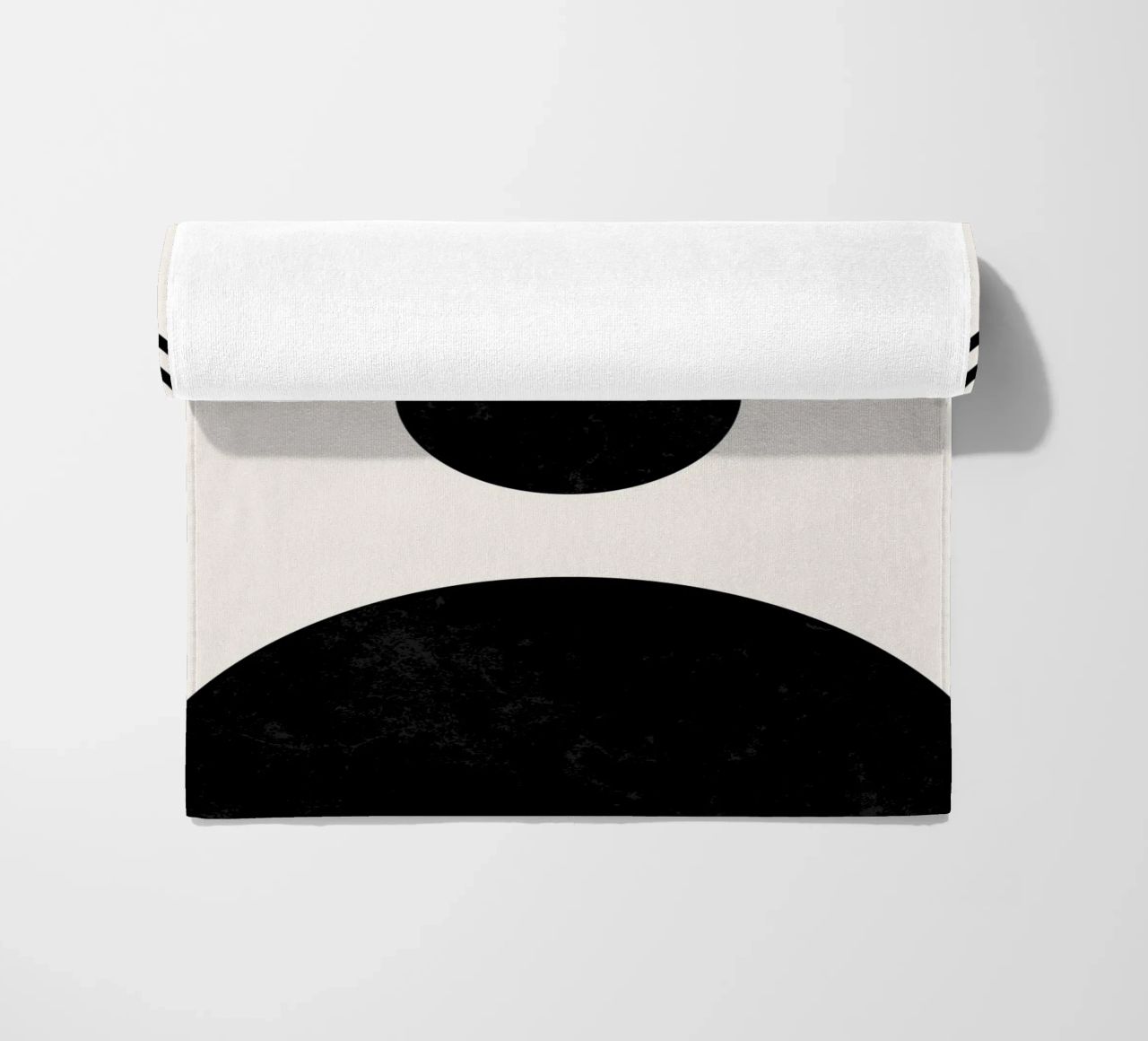 Boho circles & lines - timeless & elegant beach towel by Whole©