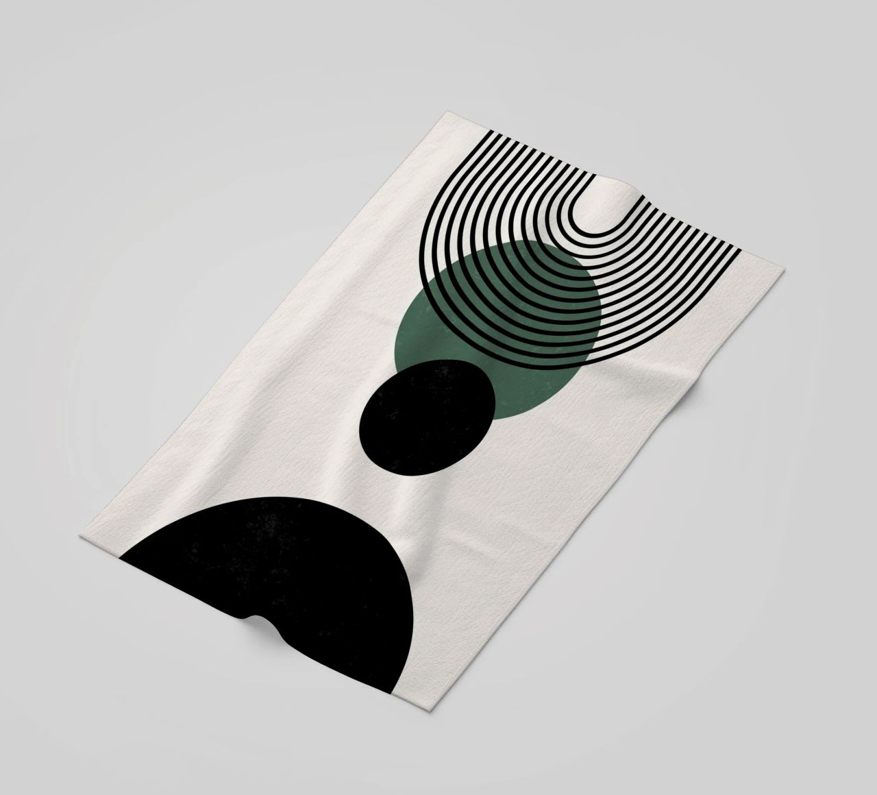 Boho circles & lines - timeless & elegant beach towel by Whole©