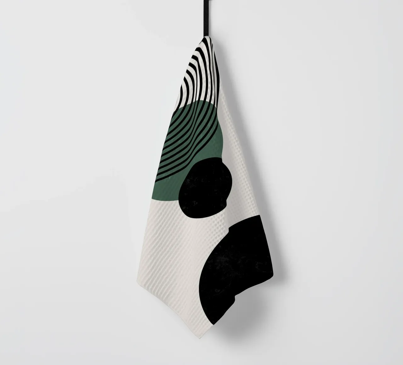 Boho circles & lines - timeless & elegant tea towel by Whole©