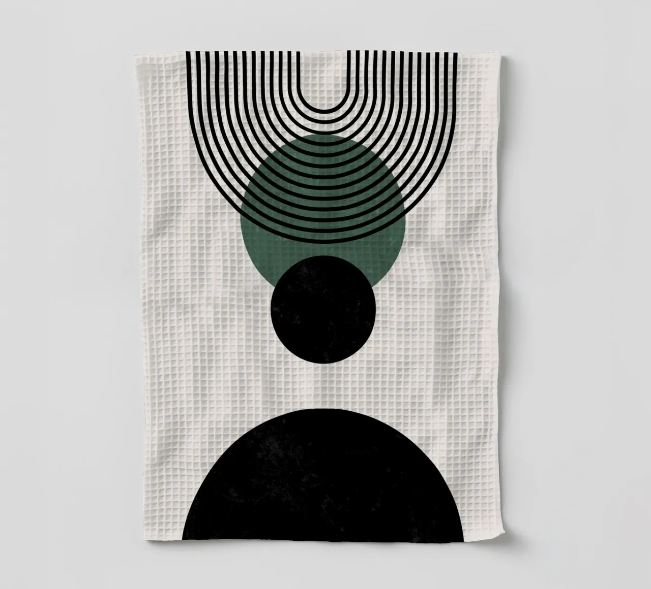 Boho circles & lines - timeless & elegant tea towel by Whole©
