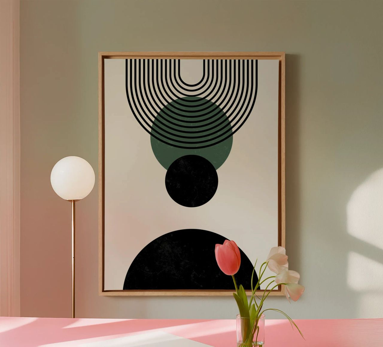Boho circles & lines - timeless & elegant canvas by Whole©