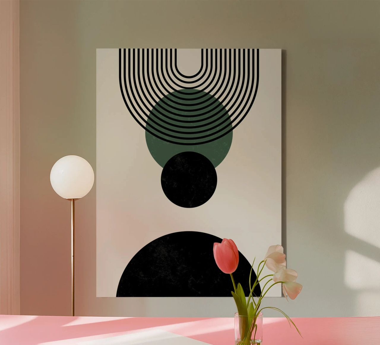 Boho circles & lines - timeless & elegant canvas by Whole©