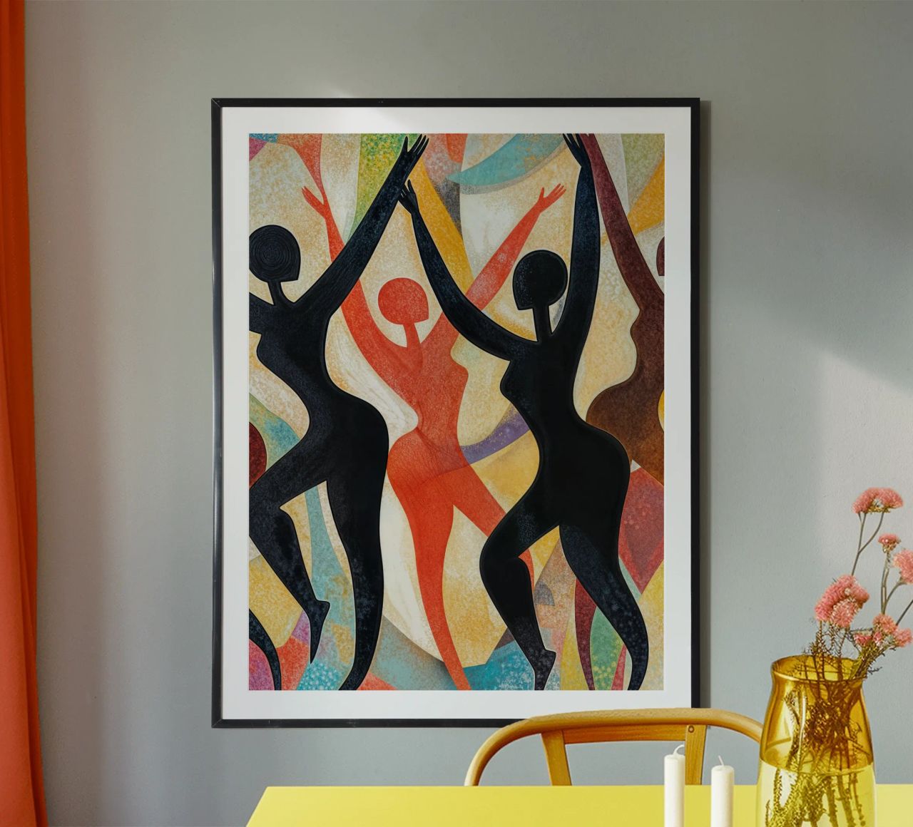 Abstract Nude Dancing Women poster by Autofocus