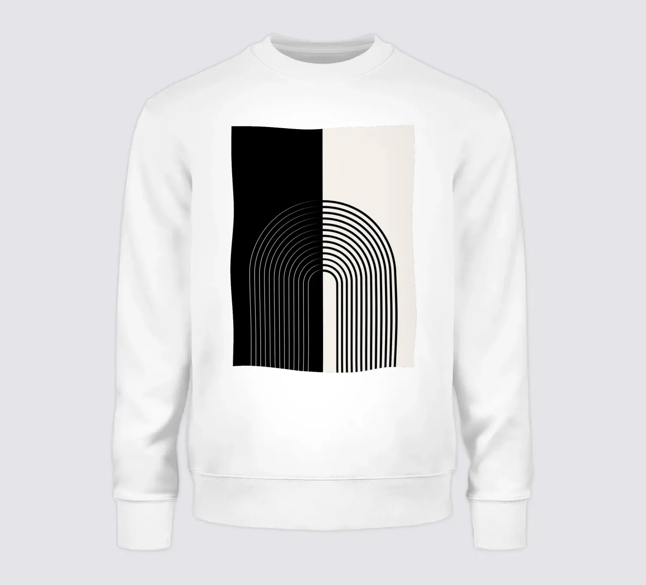 Minimalist line art - black & white sweatshirt by Whole©