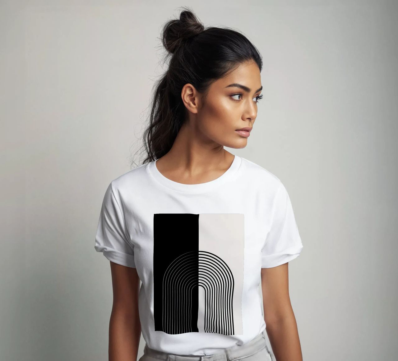 Art linéaire minimaliste - noir & blanc t-shirt de Whole©