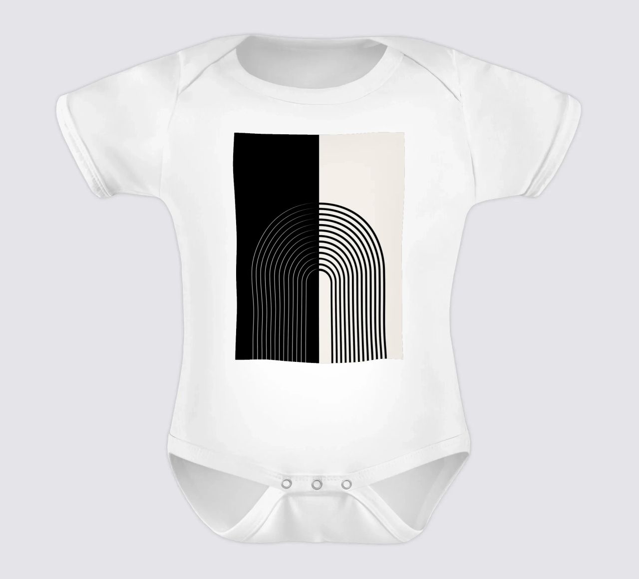 Art linéaire minimaliste - noir & blanc body bébé de Whole©
