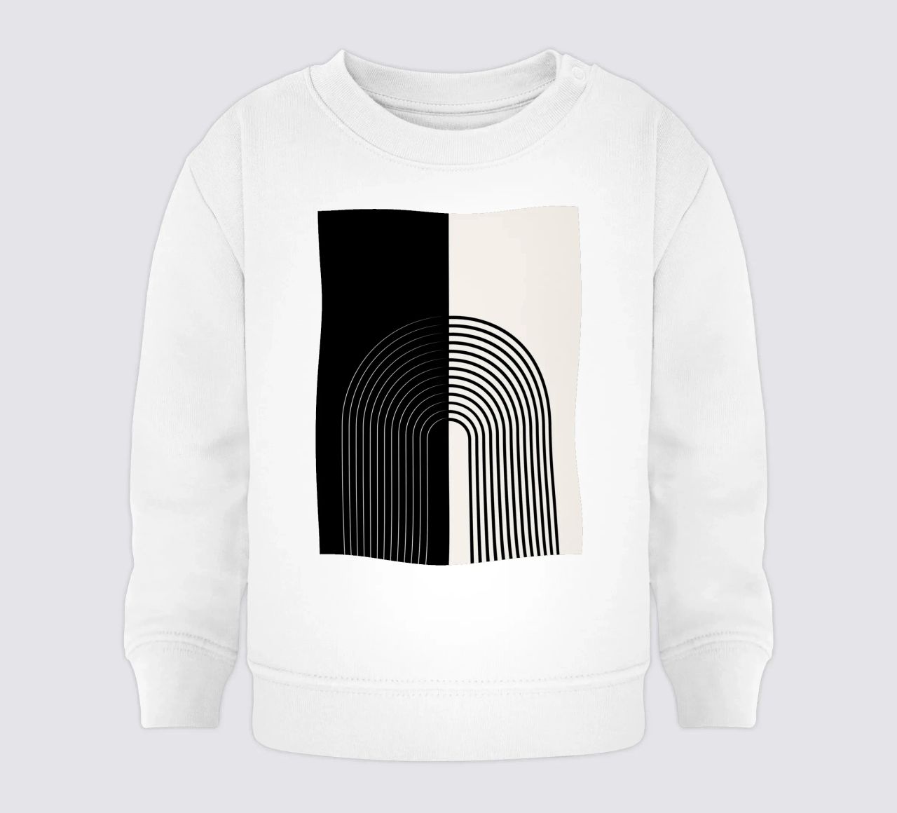 Art linéaire minimaliste - noir & blanc sweat pour bébé de Whole©