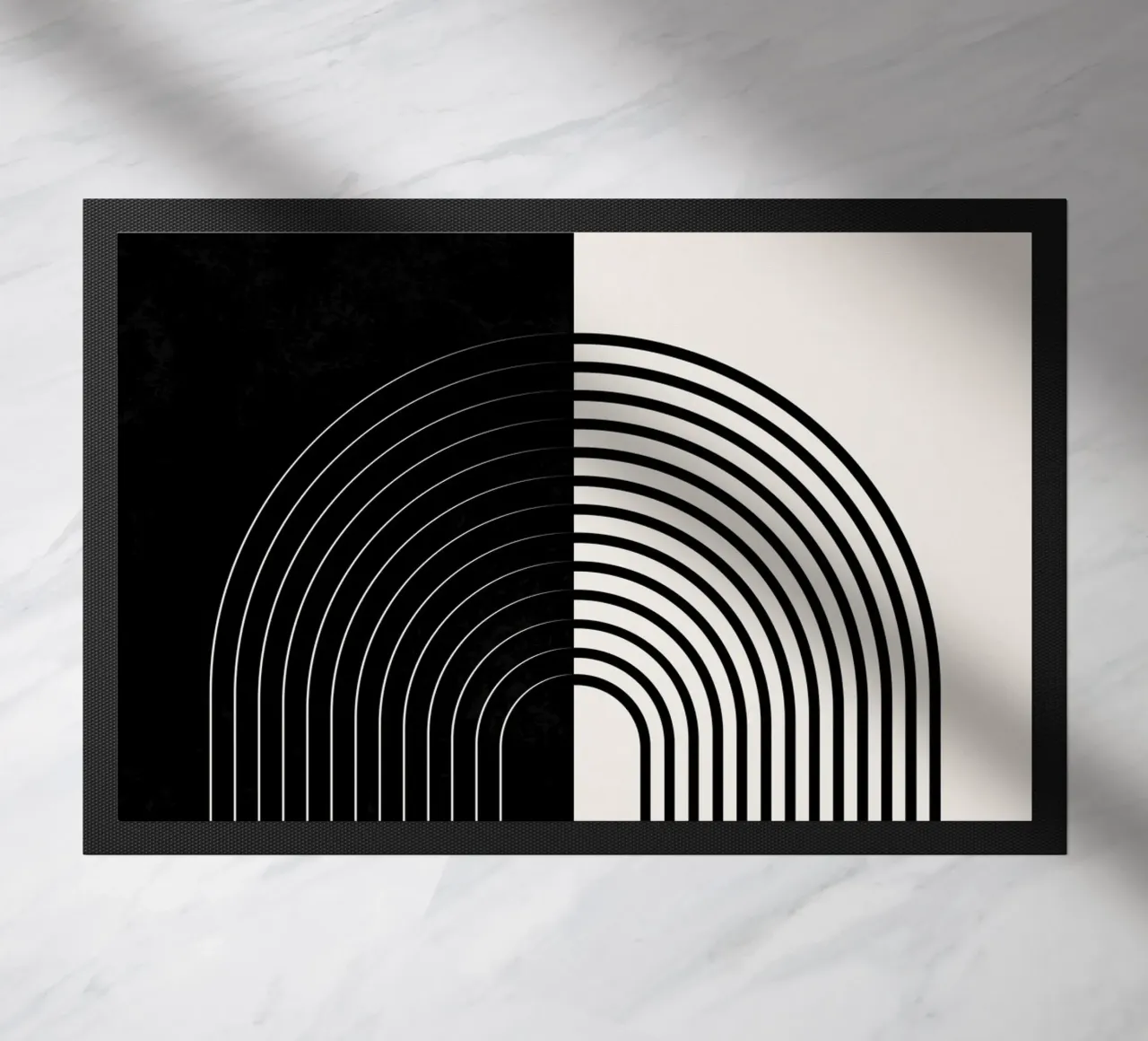 Line art minimalista - bianco e nero zerbino da Whole©