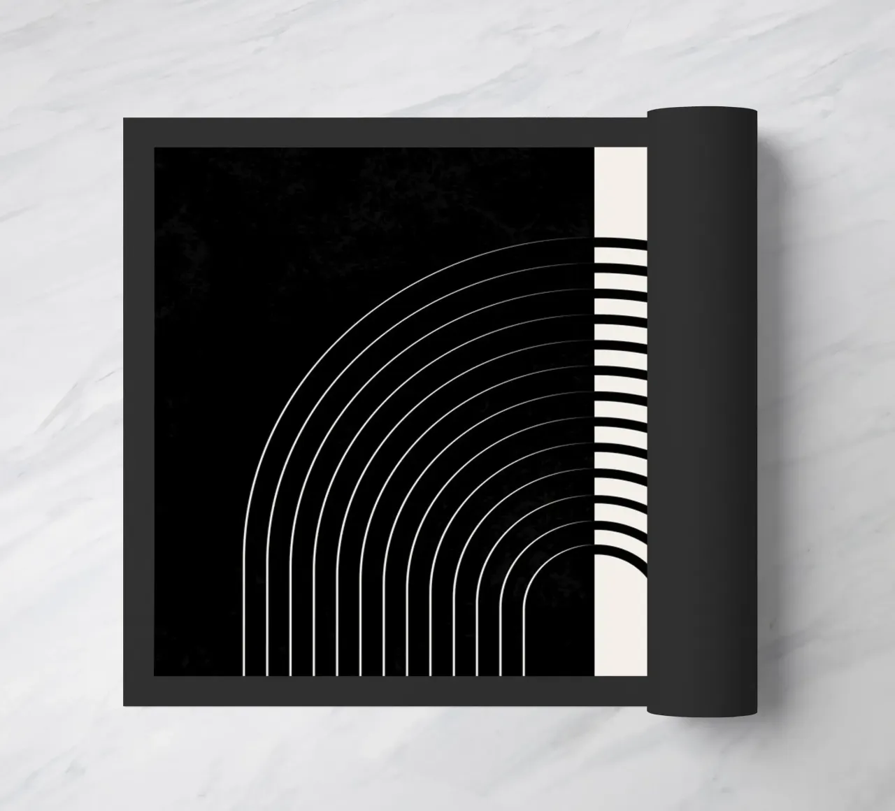 Line art minimalista - bianco e nero zerbino da Whole©