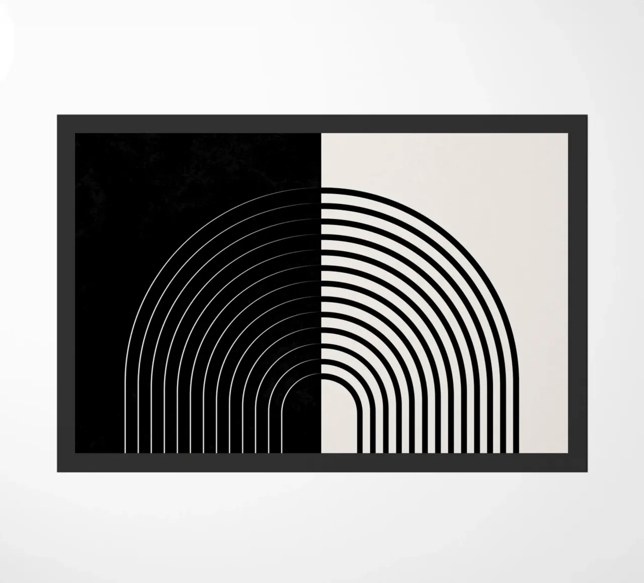 Line art minimalista - bianco e nero zerbino da Whole©