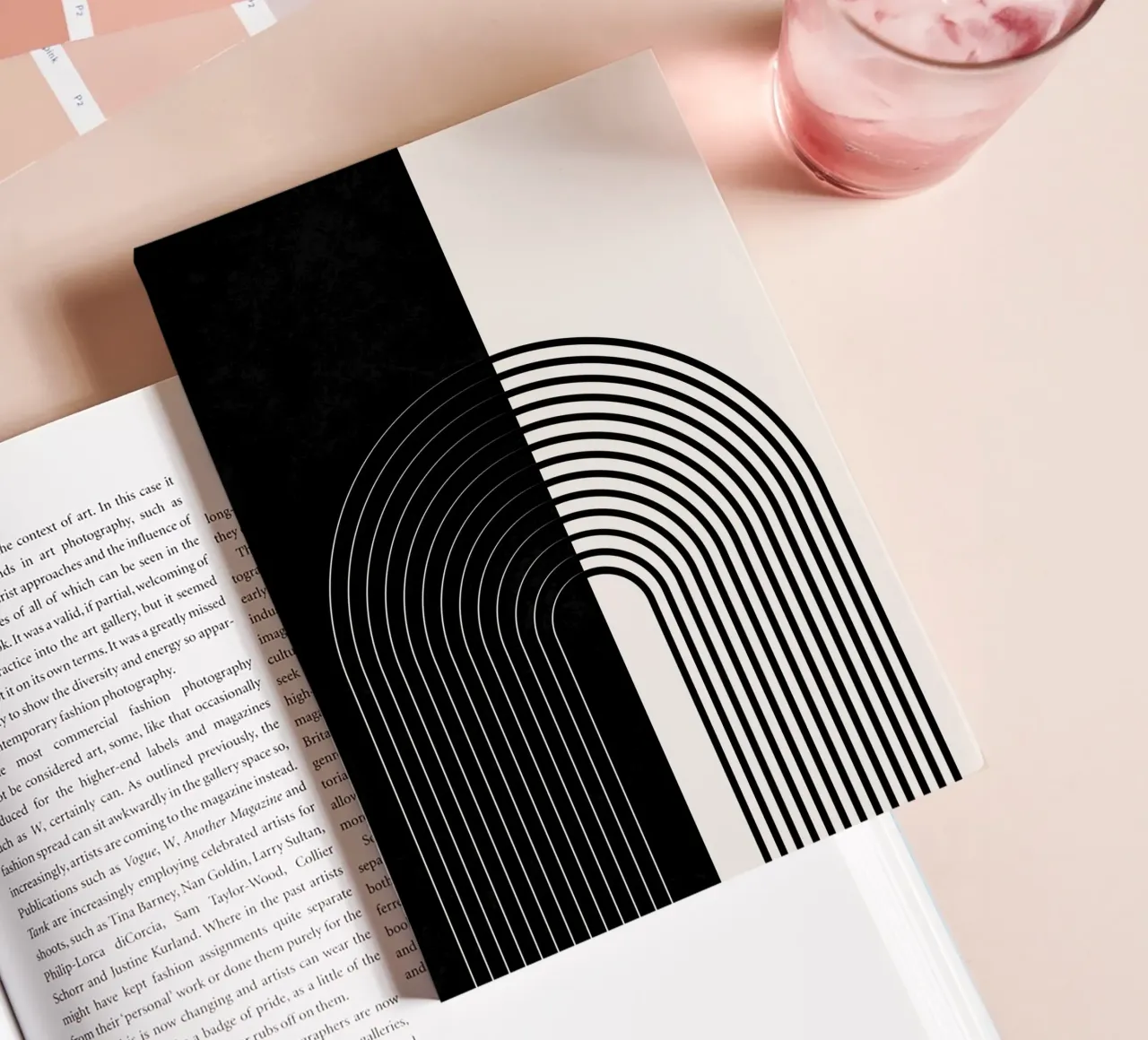Minimalistische lijntekeningen - zwart-wit notitieboek van Whole©