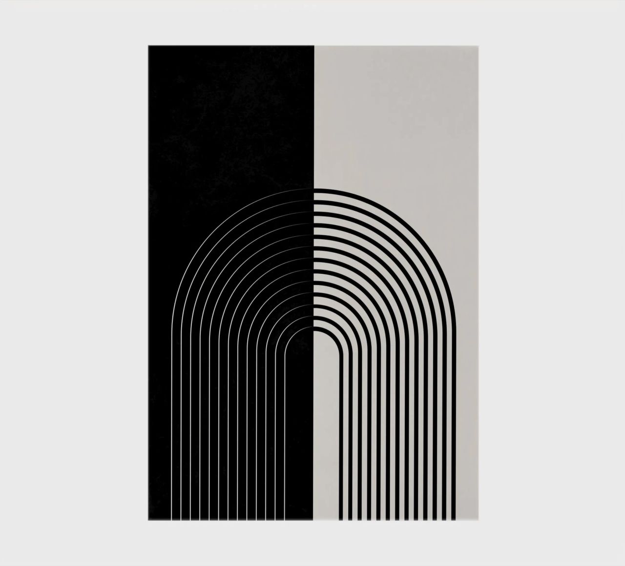 Art linéaire minimaliste - noir & blanc carnet de notes de Whole©