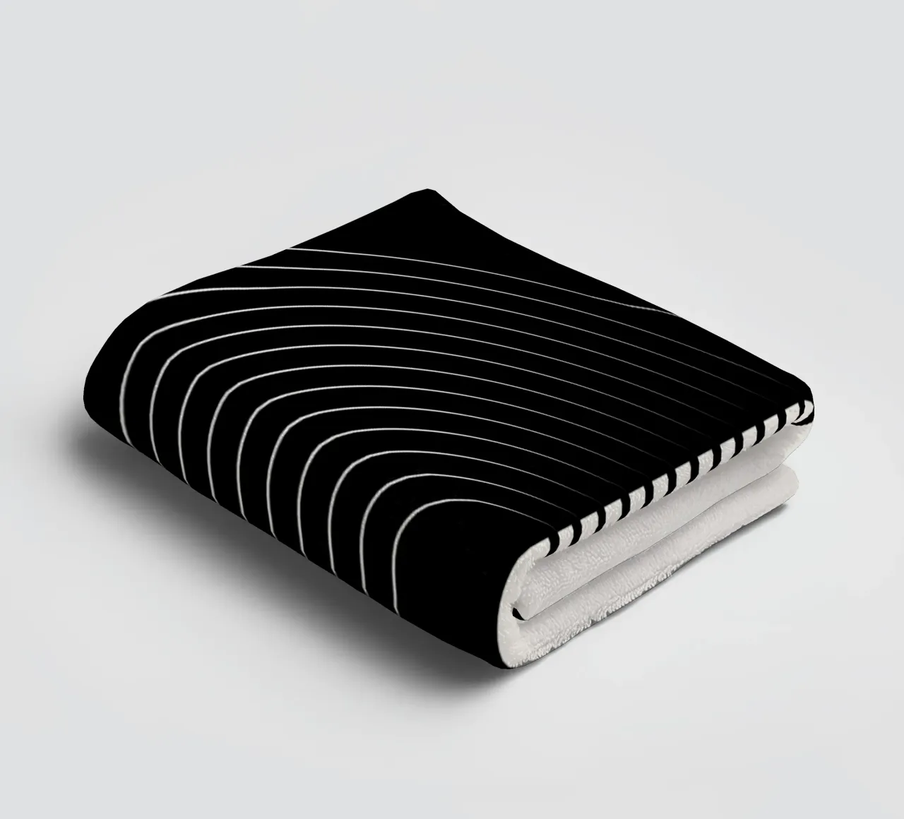 Minimalist line art - black & white towel by Whole©
