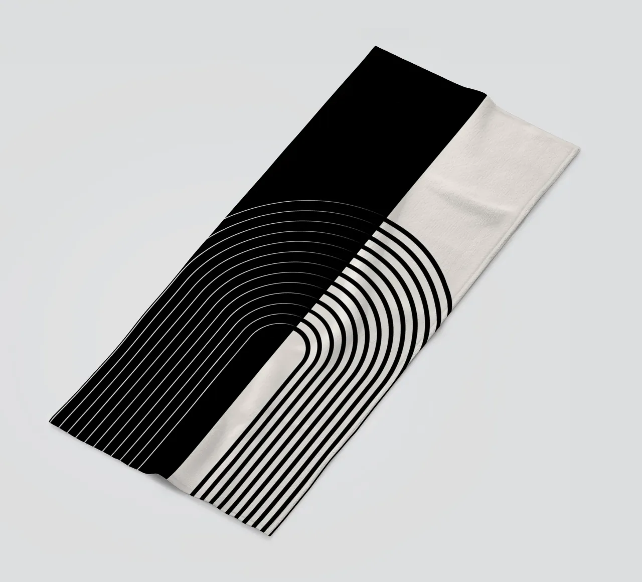 Line art minimalista - bianco e nero telo mare da Whole©