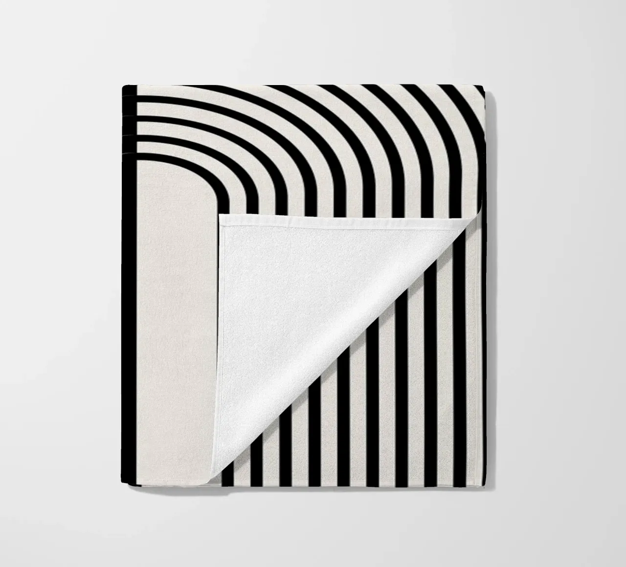 Line art minimalista - bianco e nero telo mare da Whole©
