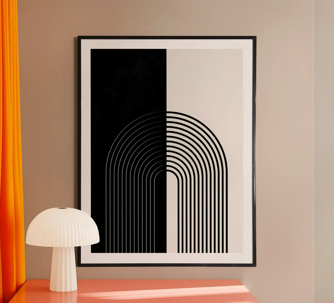 Line art minimalista - bianco e nero poster da Whole©