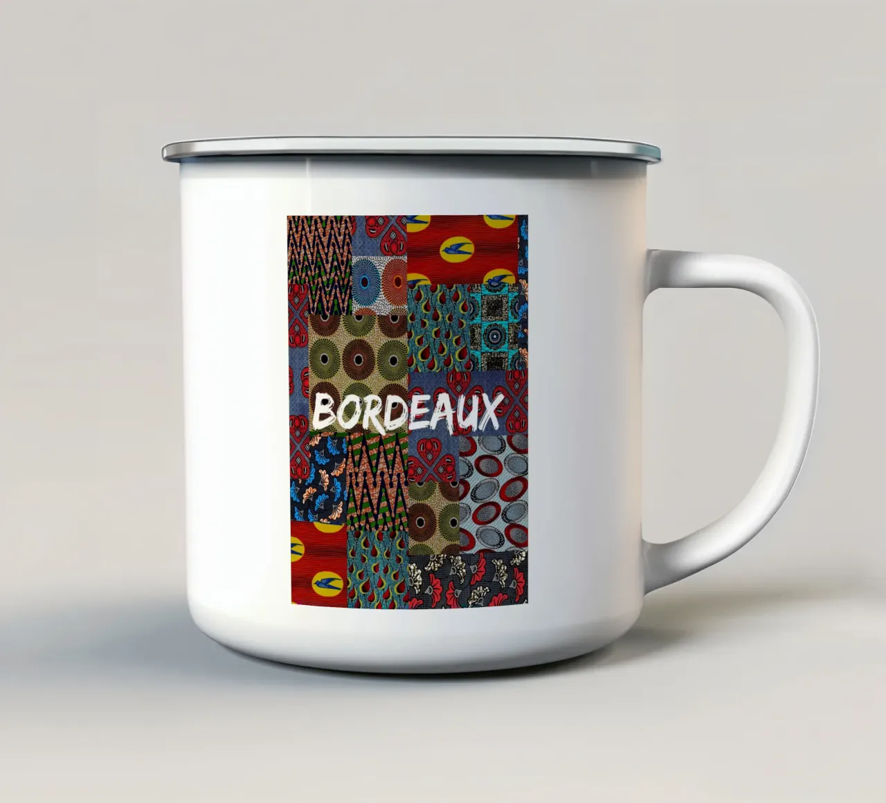 Bordeaux tazza in smalto da Mathudace Créas