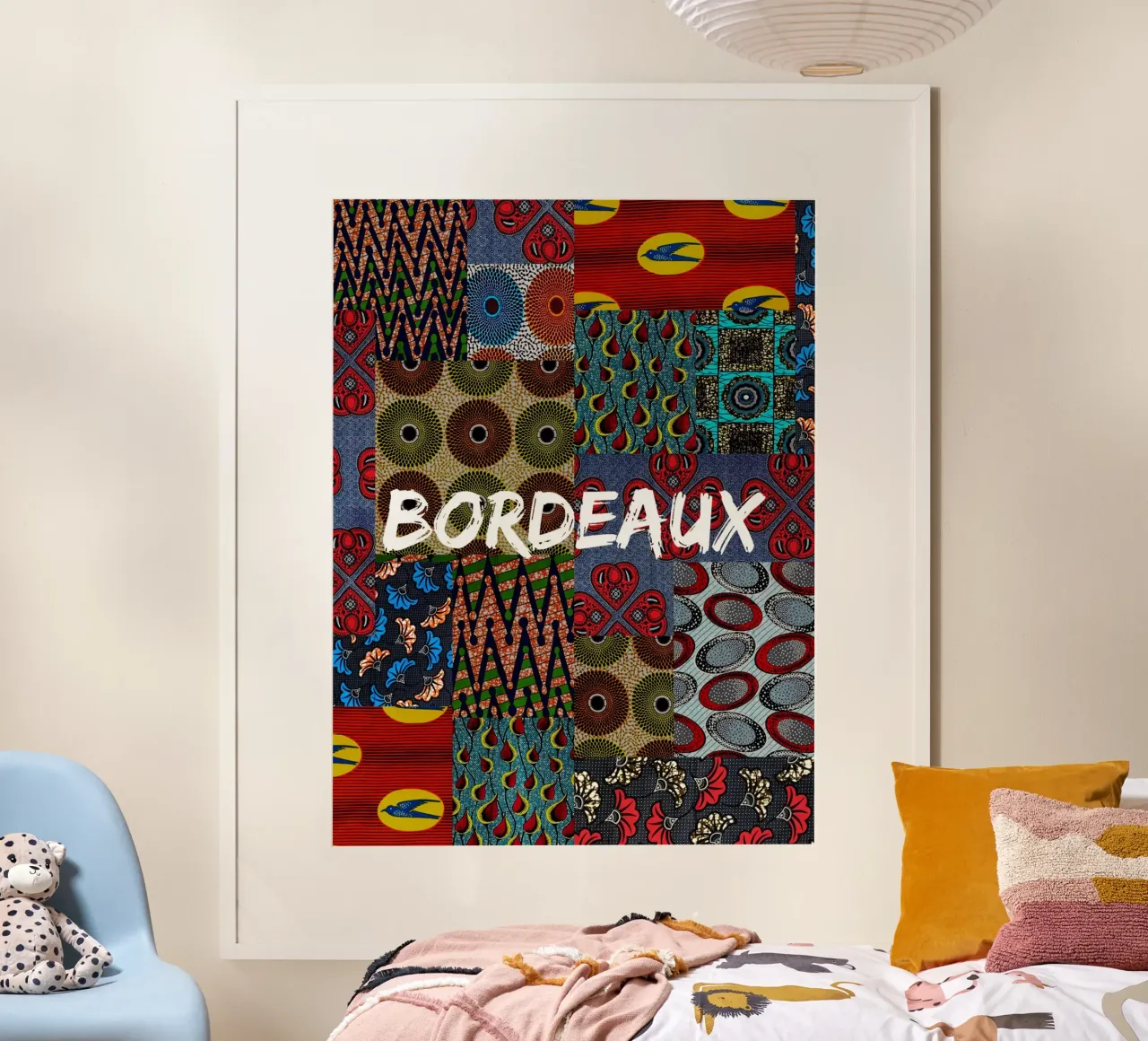 Bordeaux poster con telaio in legno da Mathudace Créas