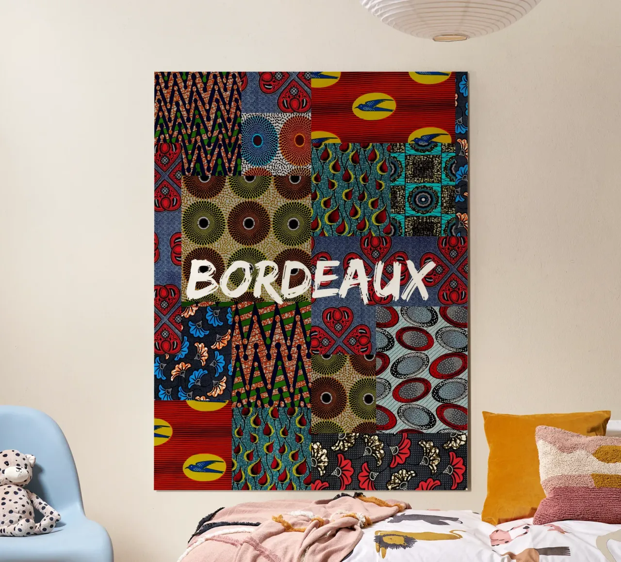 Bordeaux poster con telaio in legno da Mathudace Créas