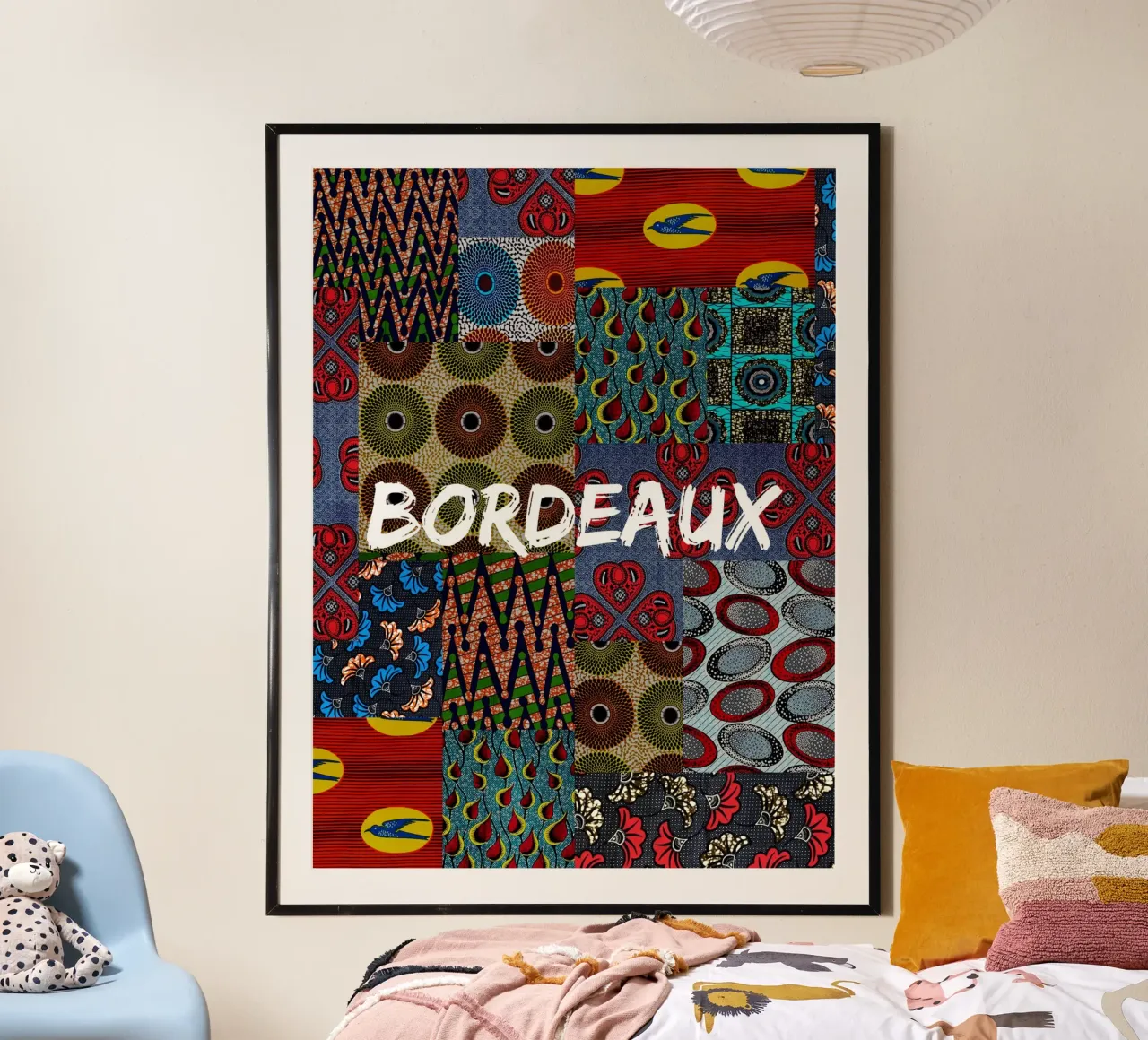 Bordeaux poster con telaio in legno da Mathudace Créas