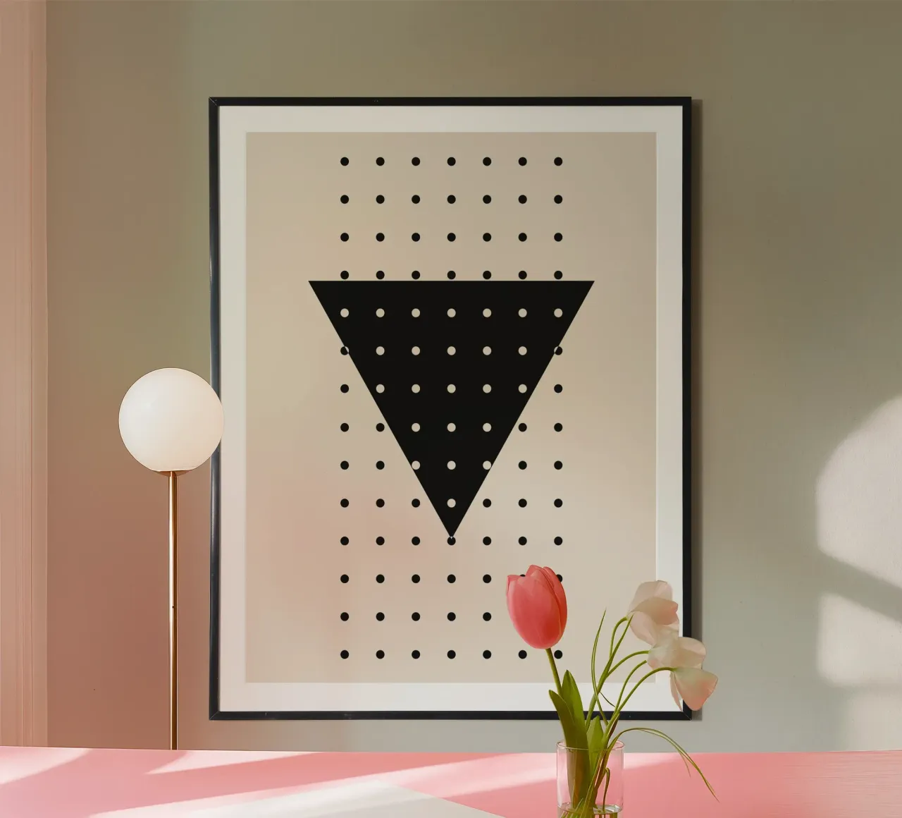Dotted triangle - Geometric art hahnemühle by Whole©