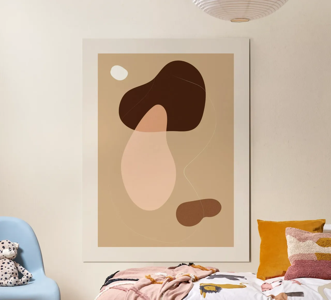 Forme organiche - boho chic poster con telaio in plastica da Whole©