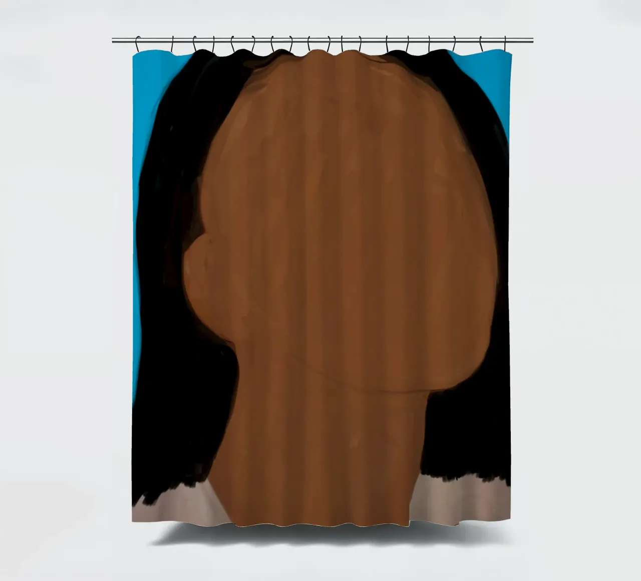 Bronze of Benin shower curtain by Mathudace Créas