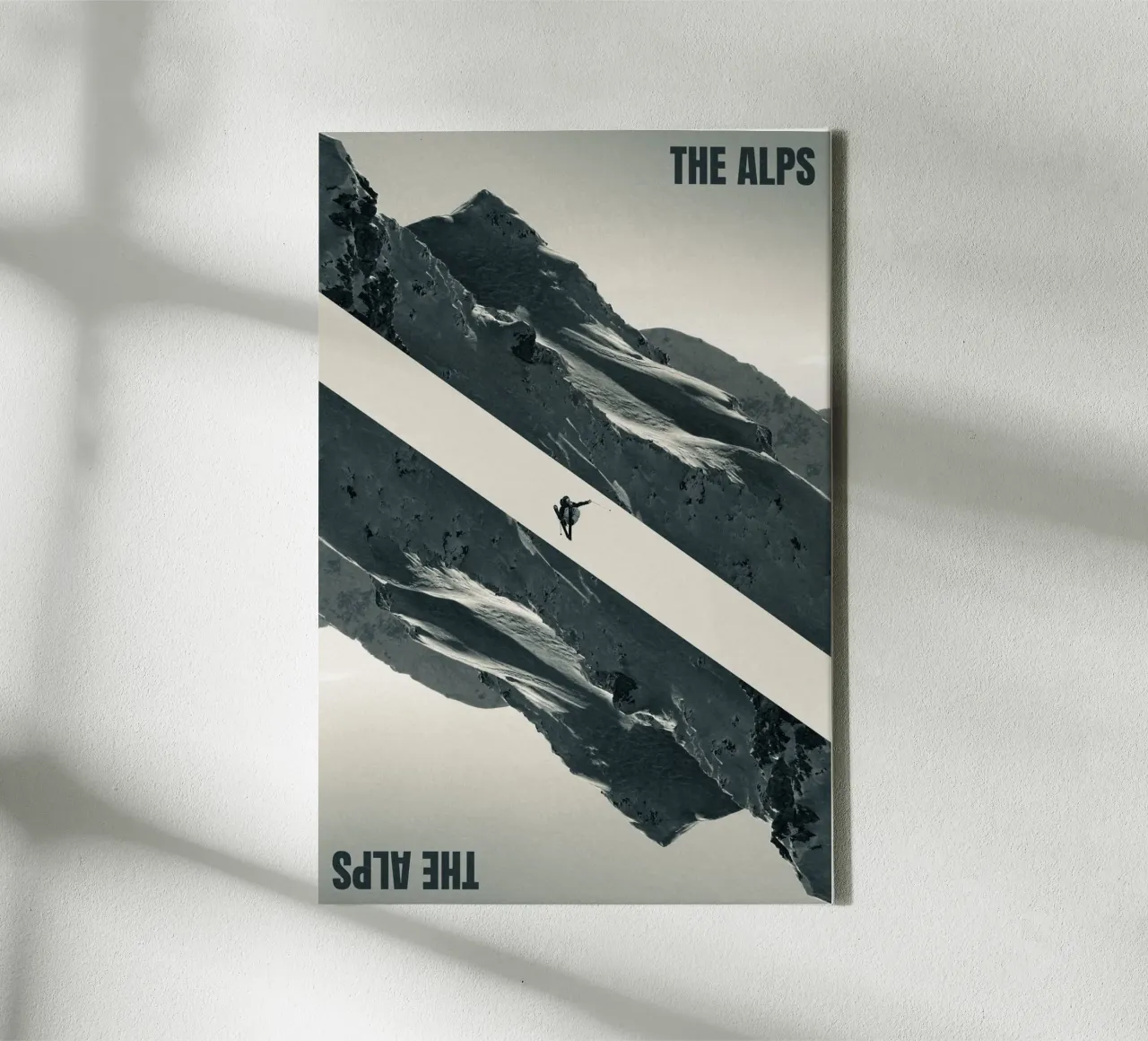 The Alps Leinwand mit Schattenfugenrahmen von athlete.art
